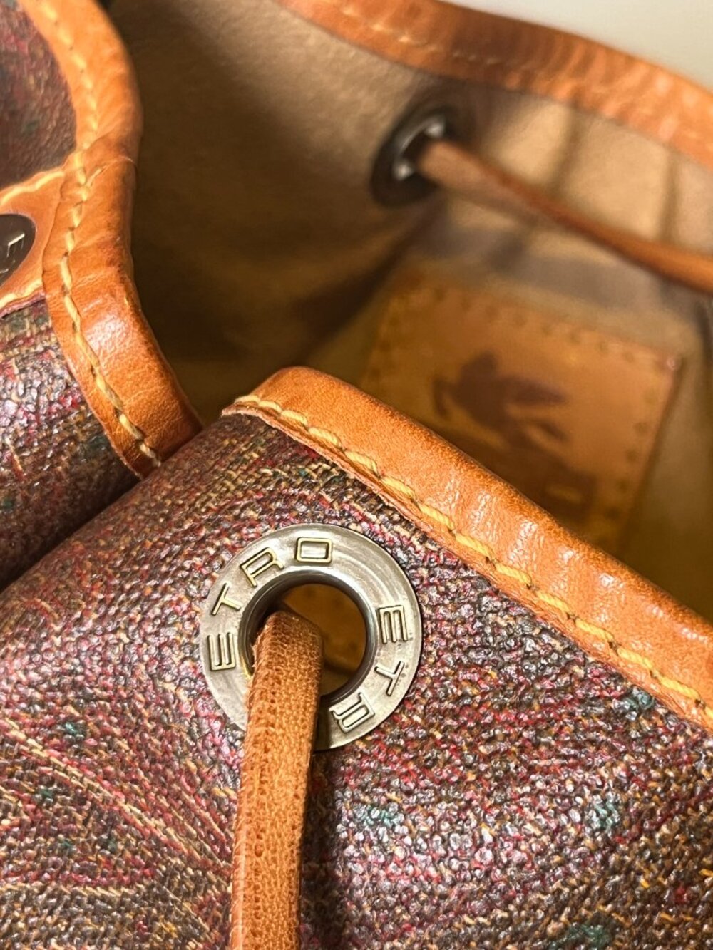 Etro Paisley Bucket Bag + Key Case - Picture 6 of 13